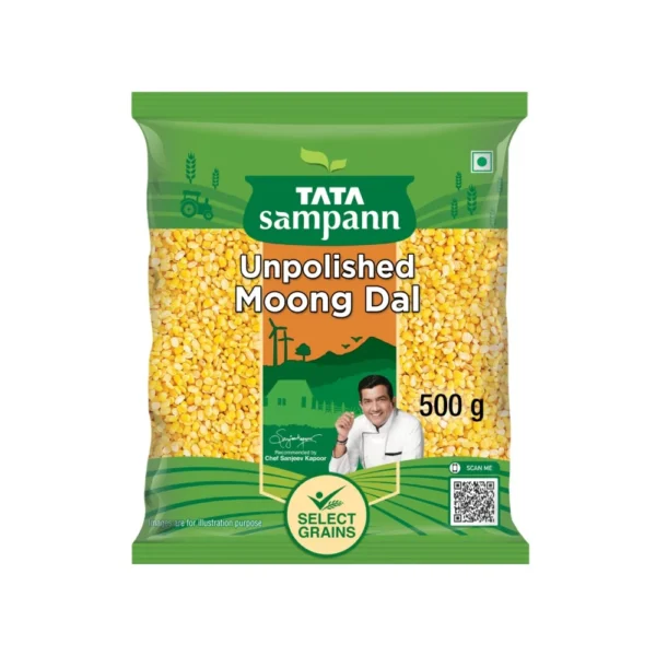 Tata Sampann Unpolished Yellow Moong Dal (Dhuli) Split